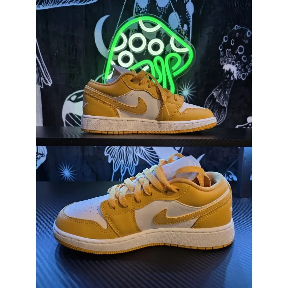 Nike Air Jordan 1 Low White/Pollen US GS 3.5Y Womens 5 2021 553560-171